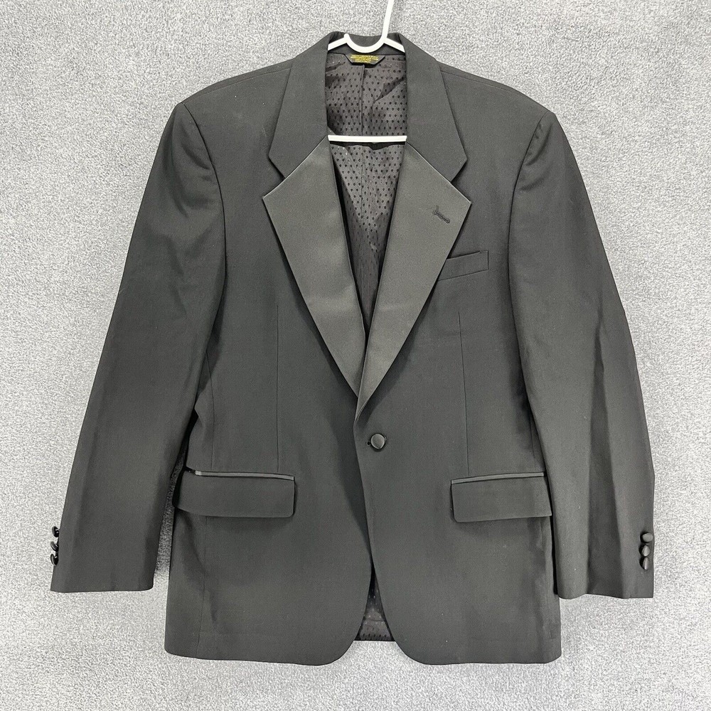 Bill Blass‎ suit jacket Mens Size M black 100% wool